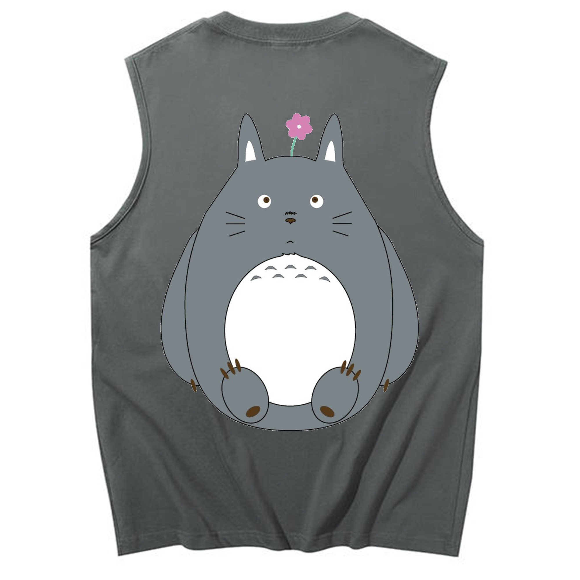 （画像用） となりのトトロ 草壁メイ 草壁サツキ My Neighbor Totoro Satsuki Kusakabe Mei Kusakabe コットン100％タンクトップ（背面プリント）